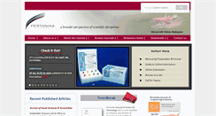 Desktop Screenshot of pertanika2.upm.edu.my